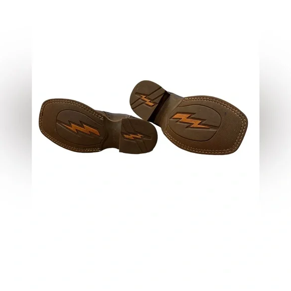 Old West Boys Brown Cowboy Boots 13.5 - Picture 12 of 12